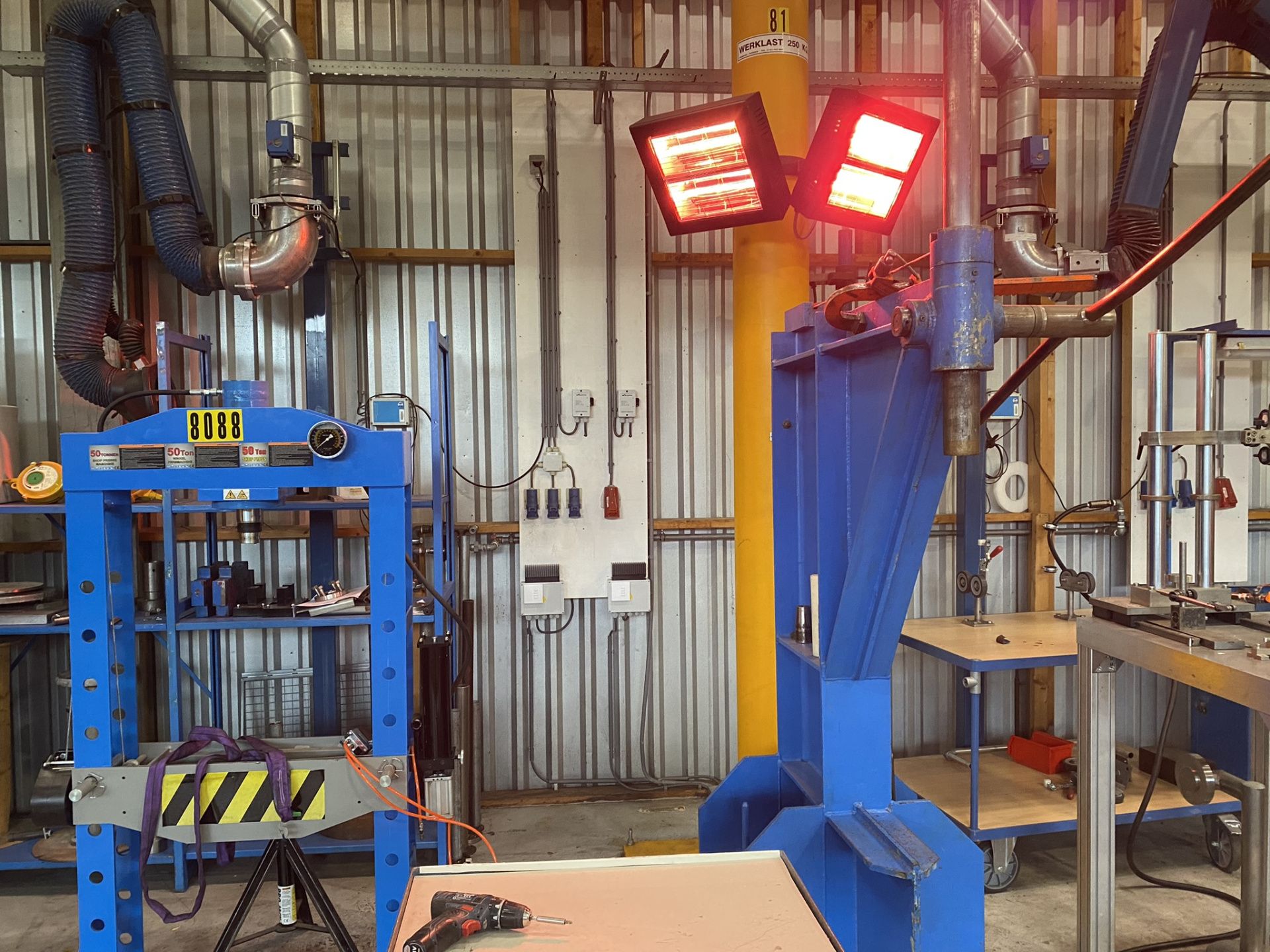 Infaroodverwarming Werkplekken