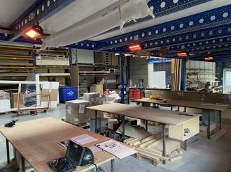 Infaroodverwarming Werkplekken